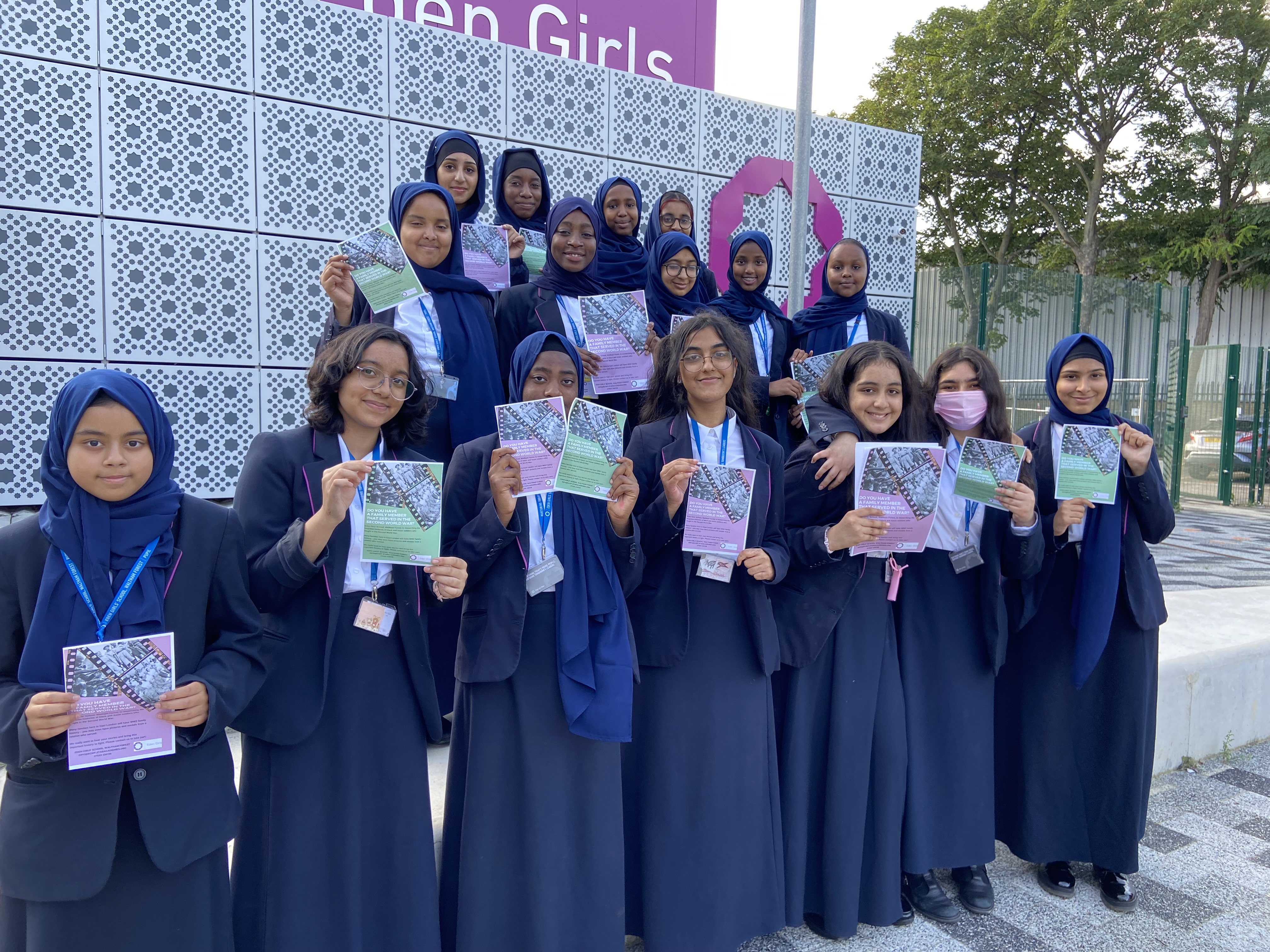 School girls gathering for a Remember Together event